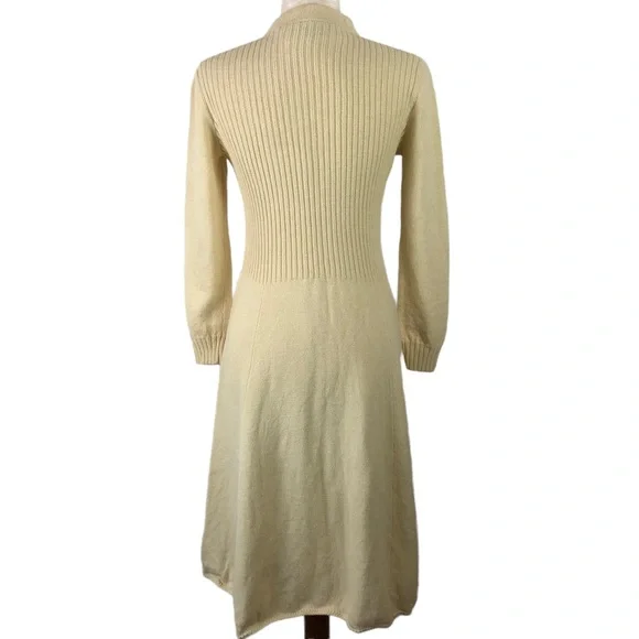 St. John Knits Vintage Cream Sweater Dress - Picture 3 of 14